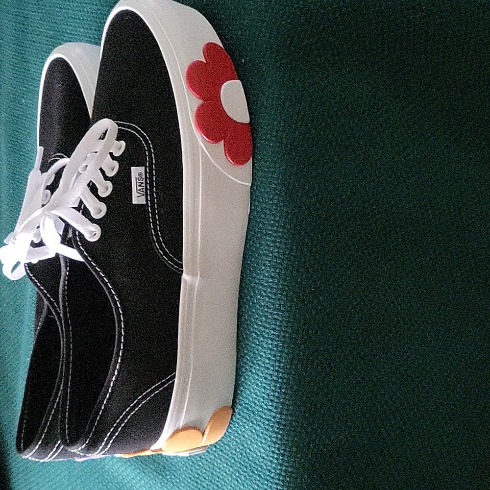 VANS platform flowers on heels.